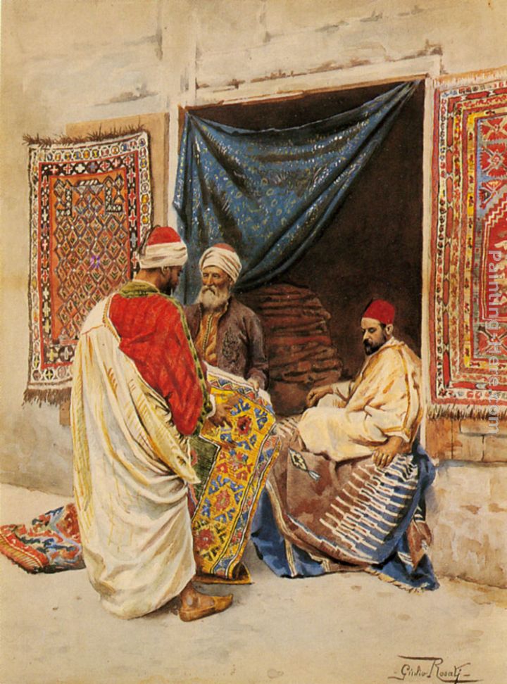 The Carpet Merchant painting - Giulio Rosati The Carpet Merchant art painting
